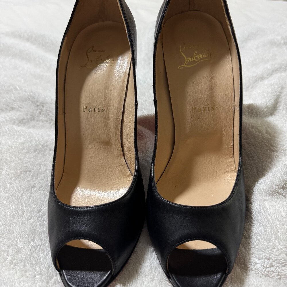 Christian Louboutin napa leather peeptoes